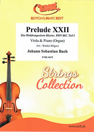 Prelude XXII, BWV 867 Viola and Organ cover Thumbnail